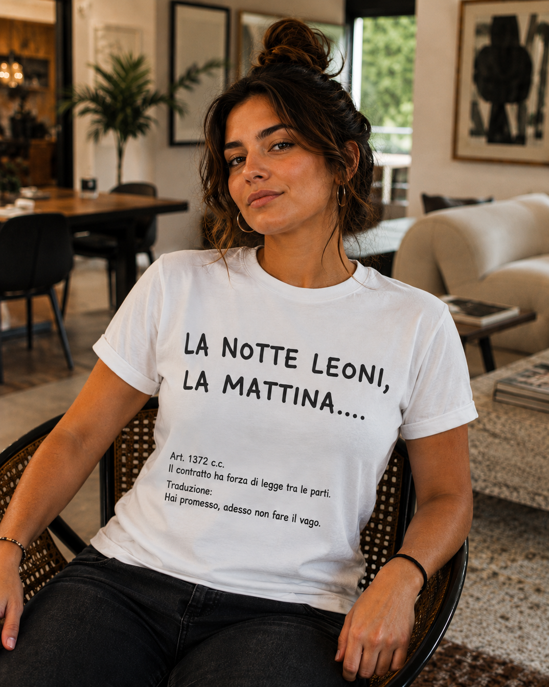 Maglia maniche corte LA NOTTE LEONI LA MATTINA...