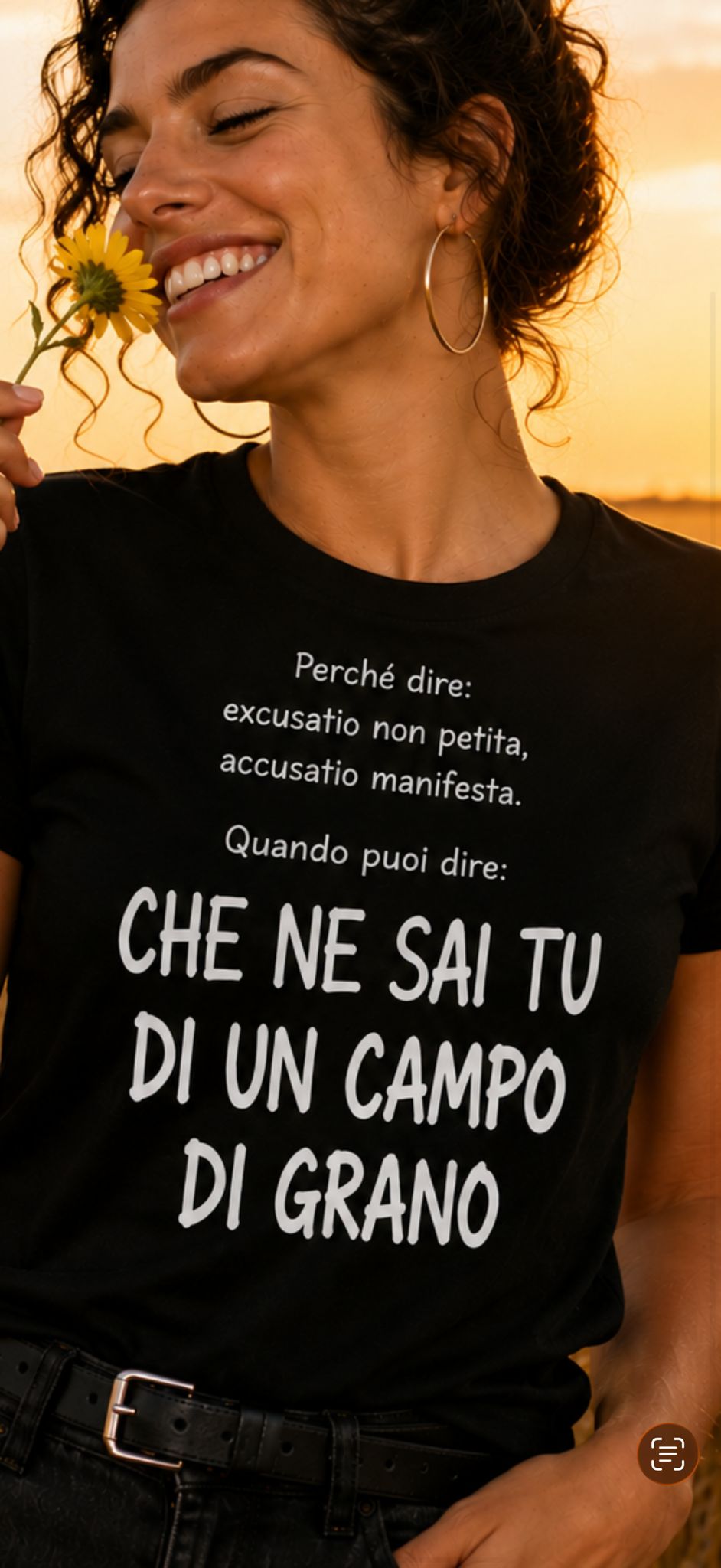 Maglietta a maniche corte CHE NE SAI TU DI UN CAMPO DI GRANO