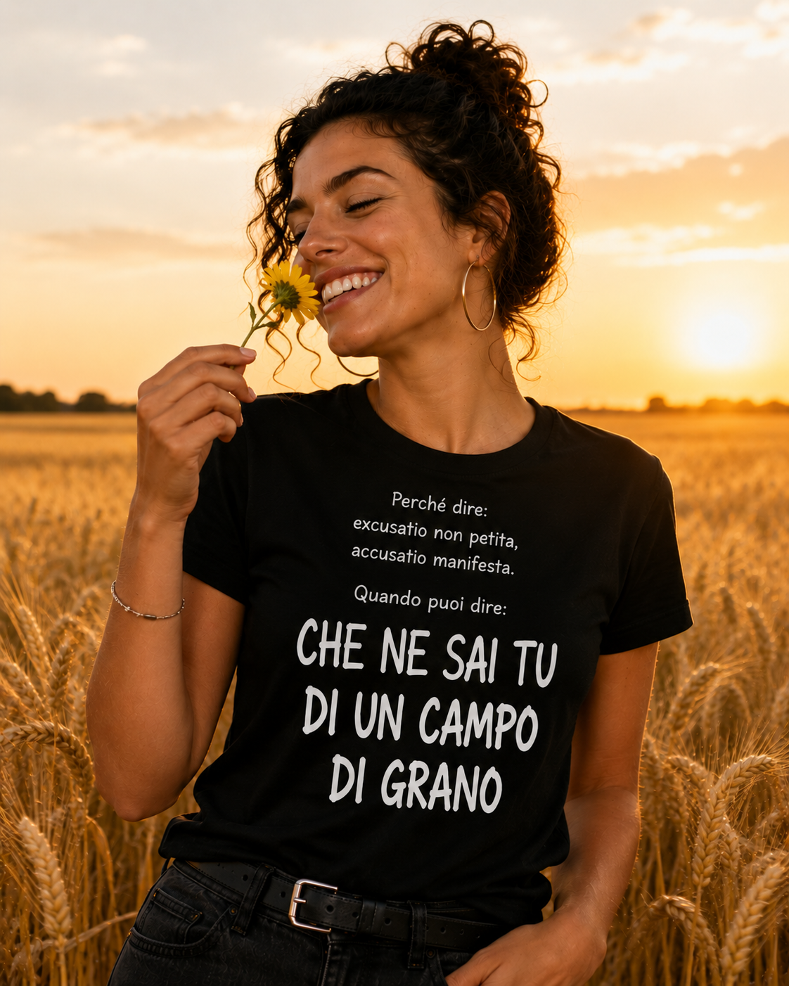 Maglietta a maniche corte CHE NE SAI TU DI UN CAMPO DI GRANO